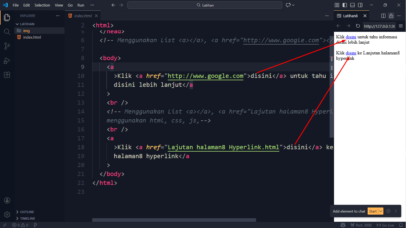 Gambar Latihan Hyperlink